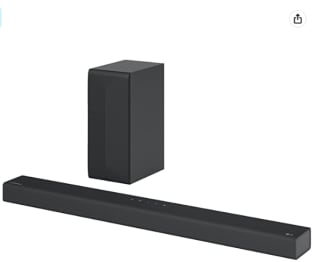 Barra de sonido - LG S65Q, Bluetooth, Subwoofer Inalámbrico, 420 W por 219€