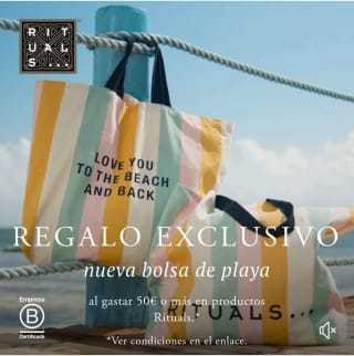 Bolsa de playa regalo por compras superiores a 50€e n Rituals
