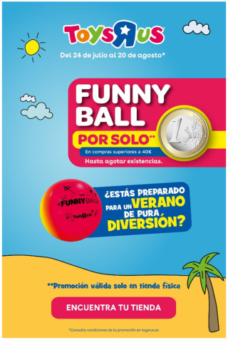 Pelota ToysRus por 1€ con compra