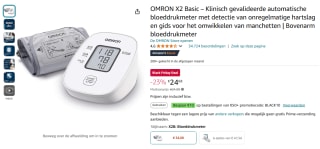 OMRON X2 Basic bloeddrukmeter voor €24,68 bij Amazon