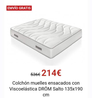 Envío Gratis en Colchones desde Carrefour.