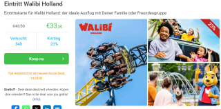 Tickets Walibi Holland voor €33,50 via Socialdeal Duitsland