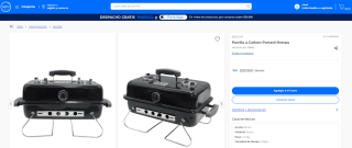 Parrilla a carbón BBQ Grill Sherpa portátil por $39.990