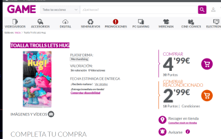 toalla playera de los Trolls mide 140x70cm con licencia oficial por 4,99€