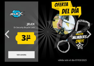 Candado jelex por 3,33 (socios)
