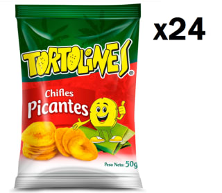24 Bolsas de Tortolines chifles picantes 50grs por 7.87€