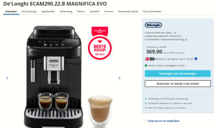 De'Longhi Magnifica EVO - Volautomatische espressomachine voor €369 bij Electroworld