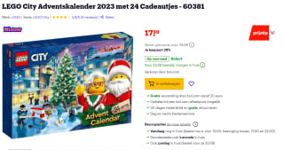 LEGO City Adventskalender 2023 met 24 Cadeautjes - 60381 voor €17,99 bij Bol.com