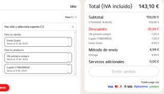Monitor gaming LG 27GS60QC-B, 27", Full-HD, 1 ms, 180 Hz por 143,10€