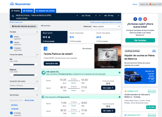 Vuelos Alicante a Palma de Mallorca desde 18€ en Skyscanner