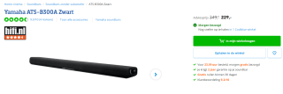 Yamaha ATS-B300A soundbar voor €229 bij Coolblue