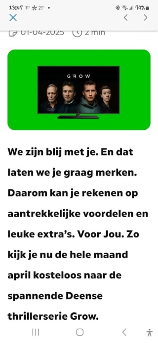 Kijk gratis de serie 'Grow' op je tv-ontvanger voor KPN leden