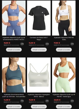 Rebajas hasta 65% descuento Adidas ropa y calzado grandes ofertas