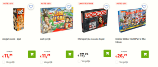 25% korting op alle Hasbro spellen bij DreamLand