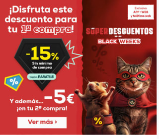 15% para primera compra y rebajas Black en kiwoko