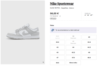 Zapatillas Nike Dunk Low Retro por 56€