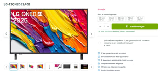LG 43QNED82A6B - 43 inch - 4K QNED - 2025 voor €498 bij Plasmavisie