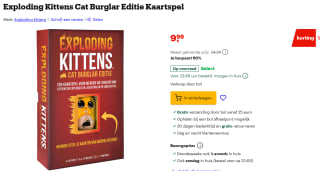 Exploding Kittens - Cat Burglar Editie [NL] voor €9,99 bij Bol