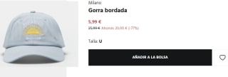 Gorra bordada Milano por 5.99€