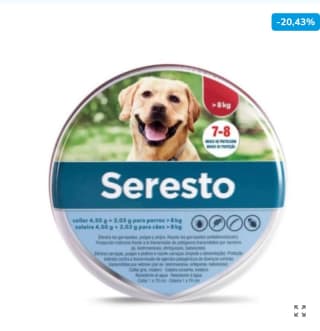 Collar Seresto Antiparasitario para Perros 8kg por 36,45€