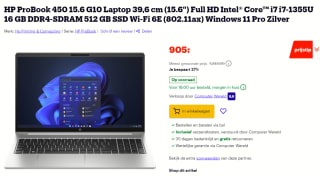 HP ProBook 450 15,6 inch G10 (9G2A5ET, Qwerty US toetsenbord) voor €905 bij Bol.com