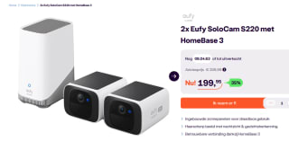 Eufy SoloCam S220 2-pack + HomeBase 3 voor €199,95 bij Ibood