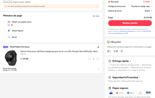 Reloj Garmin Forerunner 165 por solo 177,09€
