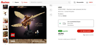 Lego Icons 10363 - Machine à voler Léonardo De Vinci à 49,49€