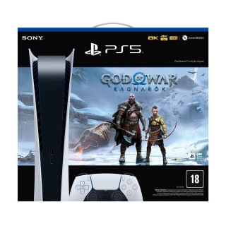 Console da Sony, modelo Playstation 5 digital + Jogo: God Of War Ragnarök - R$ 4.199,99