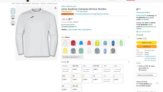 Camiseta Joma Academy térmica Hombre por 6,49€