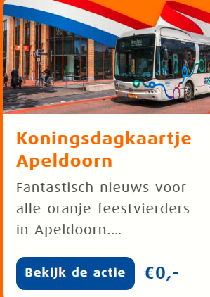 Gratis reizen met de bus op Koningsdag voor inwoners van Apeldoorn met de OV