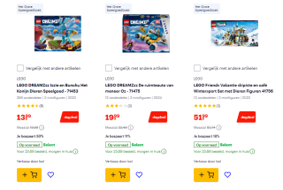 Tot 30% korting op Lego Friends, Disney, Dreamzzz, Creator en Classic bij Bol