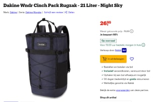 Dakine Wndr Cinch Pack Rugzak voor €26,95 bij Bol