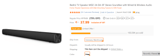 Xiaomi Redmi MDZ-34-DA soundbar voor €37,99 bij TomTop
