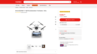 Drone DJI Mini 3 + DJI RC por 449€