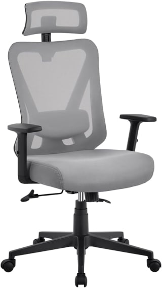 Silla de escritorio con respaldo bloqueable, ajuste lumbar y malla transpirable por 74,51€