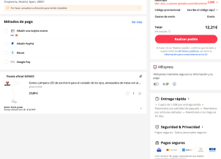 Lámpara de mesa con pinza Goneo por solo 12,21€