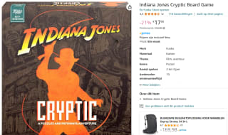 Indiana Jones Cryptic Board Game voor €17,98 bij Amazon