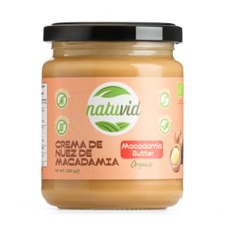 Crema de Nuez de Macadamia Natuvid | ORGÁNICA | 250gr por 9,95€ varios sabores