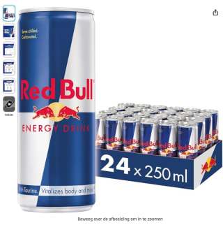 24 blikjes RedBull voor €23,99 (of €22,79)