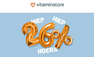 26% korting op eigen merk bij Vitaminstore