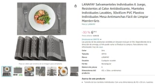 6 Salvamanteles Individuales resistentes al Calor Antideslizante por 6,99€
