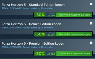 Forza Horizon 5 met 50% korting