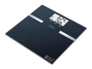 Báscula de baño con HealthCoach-App con determinación de peso, grasa corporal, agua corporal, masa muscular, masa ósea y necesidad de calorías en kcal. por 12.99€