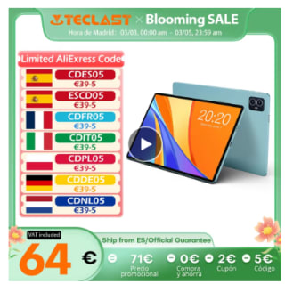 Tablette 10,1” Teclast P40HD - RAM 8Go, 128Go à 71,89€