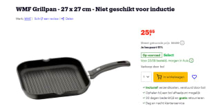 WMF Aluminium Grillpan 27x27 cm voor €25,65 bij Bol