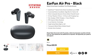 EarFun Air Pro Hybrid ANC Wireless Earbuds voor €35,99 @ Earfun