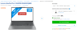 Lenovo IdeaPad Pro 5 voor €849 bij Coolblue