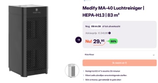 Medify Air MA-40 Luchtreiniger – Air Purifier met vervangbare HEPA H13 Filter voor €29,95 bij Ibood