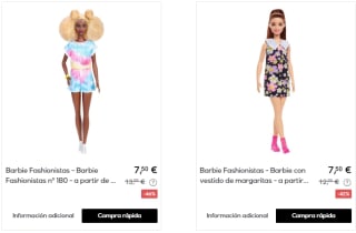 Muñecas Barbie desde solo 3,99€